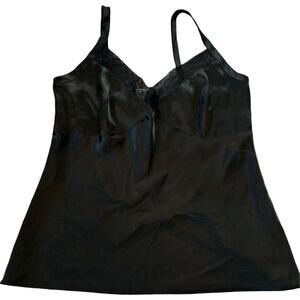NWOT George Camisole Sleepwear Sleeveless Silky Sweetheart Neckline Black S